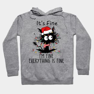 Black Cat Christmas Mess Hoodie